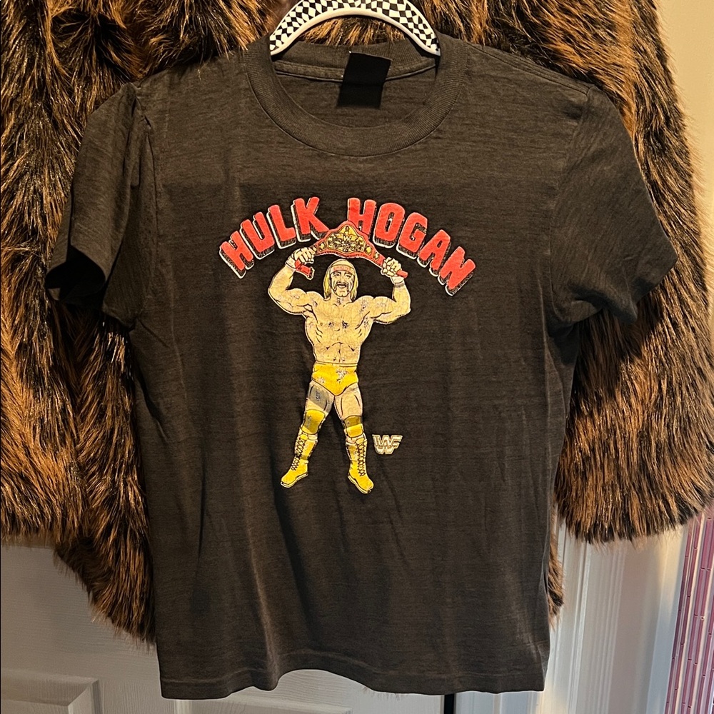Vintage 80’s 90’s Hulk Hogan Wrestling WWF t shirt tee top XS